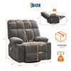 GustoWave Oversized Massage Recliner Chair with Heat, Manual Swivel Rocker, Lumbar Support, Dual Cup Holders, Side Pockets, Living Room - 3 of 4