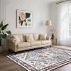 Vintage Boho Floral Rug – Soft, Non-Slip, Low Pile, Machine Washable Carpet for Living Room/Bedroom/Office - 2 of 4