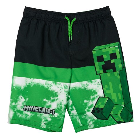Minecraft Big Boys' Print Active Bottoms Black and Green 8