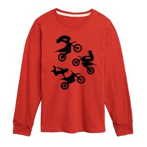 Boys' - Instant Message - Dirt Bike Tricks Long Sleeve Graphic T-Shirt - 1 of 4