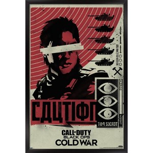 Trends International Call of Duty: Black Ops Cold War - Caution Framed Wall Poster Prints - 1 of 4