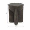 End Table, Side Table, or Small Night Stand for Home Decor - Contemporary Concrete Bedside Table with Sculpted Base for Small Spaces - 19" Gray - 2 of 4