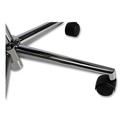 Contemporary White Leather Task Chair with Chrome Accents