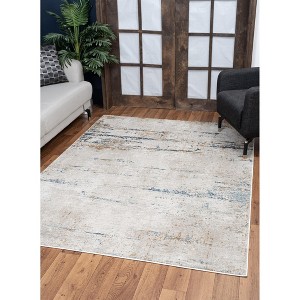 Ivory 2' x 3' Area Rug ¨C Soft, Non-Shedding, Stain Resistant Accent Rug for Entryway, Bathroom & Bedroom - Nertpow - 1 of 4
