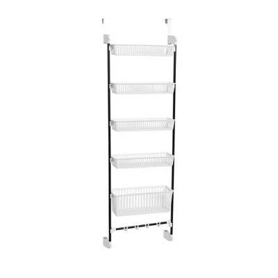 Household Essentials Over The Door Storage Rack White/black : Target