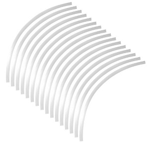 Unique Bargains Fit 17" Wheel Motorcycle Car Bike Wheel Rim Sticker Strips Reflective 16 Pcs - 1 of 4