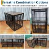 48'' Dog Crate Furniture, 3-in-1 Wooden Dog Kennel with 3 Lockable Doors, Heavy Duty Metal Frame & Sturdy Panels - 2 of 4