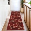 Washable Floral Leaf Print Area Rug for Living Room Bedroom, Large Non Slip Floor Carpet for Kitchen Dining Room - 4 of 4