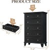 5-Drawer Vintage Dresser - TV Stand + Storage with Metal Handles for Bedroom & Living Room - 3 of 4