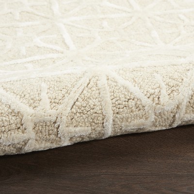 Ivory Hand-Tufted Wool Rectangular 3'9" x 5'9" Rug