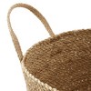 Casafield (Set of 3) Braided Seagrass Basket Planters, Natural Woven Storage Bins for Boho Home Decor, Indoor Plant Pot Covers - 4 of 4