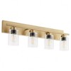 Quorum Lighting Carter 4 - Light Vanity in  Aged Brass - 3 of 4