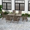 WestinTrends 7 Piece Outdoor Patio Dining Table and Adirondack Armchair Set - 2 of 3