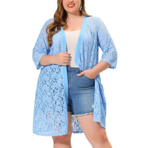 Blue on sale lace cardigan