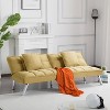 Sapphtopaz Soft Futon Couch Sofa - Convertible Sofa Bed with Cozy Cushioning, Space-Saving Furniture for Small Living Room & Style Lovers - 4 of 4