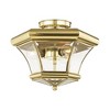 Livex Lighting Monterey 3 - Light Flush Mount in  Polished Brass - 2 of 4