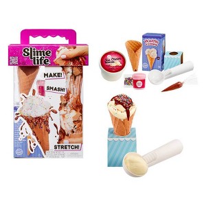 Slime Life Ice Cream Cone DIY Slime Kit - Unboxing Ingredients to Make,Smash and Stretch Your Food - 1 of 4