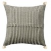 18" X 18"  And Ivory 100% Cotton Striped Zippered Pillow - 4 of 4