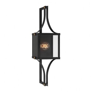Savoy House Raeburn 1 - Light Wall Light in  Matte Black/Weathered Brushed Brass - 1 of 1