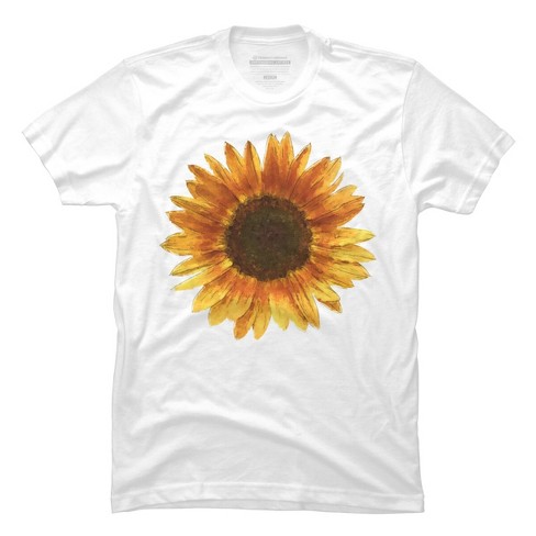 Men's Design By Humans Sunflower By Maryedenoa T-shirt - White - Medium ...