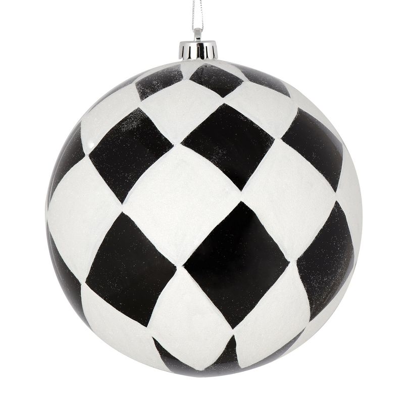 Vickerman Ball with White Diamond Glitter Christmas Ornament, 1 of 4