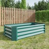 KTMBDW 3 Size Galvanized Raised Garden Beds, Outdoor Metal Gardening Planter Box, Rectangle Raised Planter for Vegetable Elevated Flower Herbs - 4 of 4