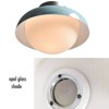 Claxy Modern Sea Green Barn Ceiling Light Fixture Opal Glass Shade - 3 of 4