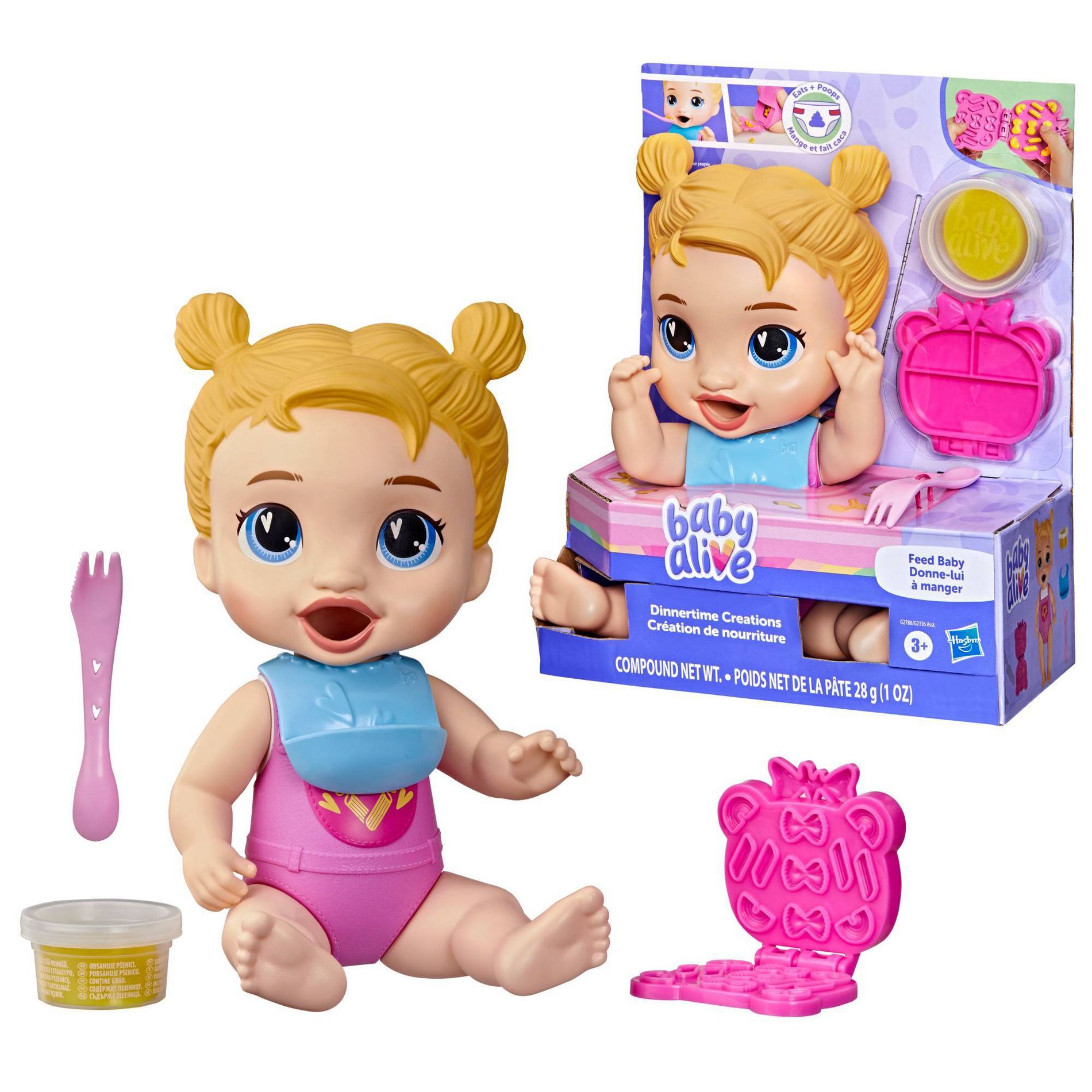 Baby Alive Dinnertime Creations Blonde Hair Baby Doll