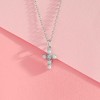 Girls' Simulated Opal Cross Sterling Silver Necklace - In Season Jewelry - 4 of 4