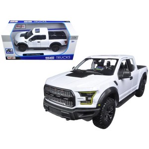 2017 Ford Raptor Pickup Truck White 1/24 Diecast Model Car by Maisto - 1 of 3