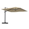 CASAINC 11 ft. Square Cantilever Patio Umbrella with Solar Powered Lights with base - 2 of 2