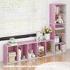 HOMLUX 5 Cube Decorative Open Bookshelf Kids Toy Storage Organizer Horizontal Vertical, Pink - 2 of 4