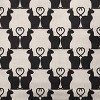 16"x16" Cat Clowder Print Square Throw Pillow Cream - e by design: Indoor Polyester, Halloween Theme - 2 of 4