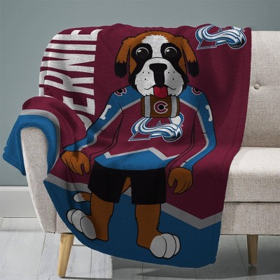 NHL Colorado Avalanche Bernie 60" X 80" Raschel Plush Super Soft Throw Blanket