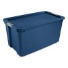 Racxily Extra Large Storage Bin, Plastic Storage Container with Latch Lid & Wheels, Blue - 4 of 4