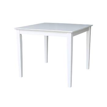Solid Wood 36" Square Dining Table White - International Concepts