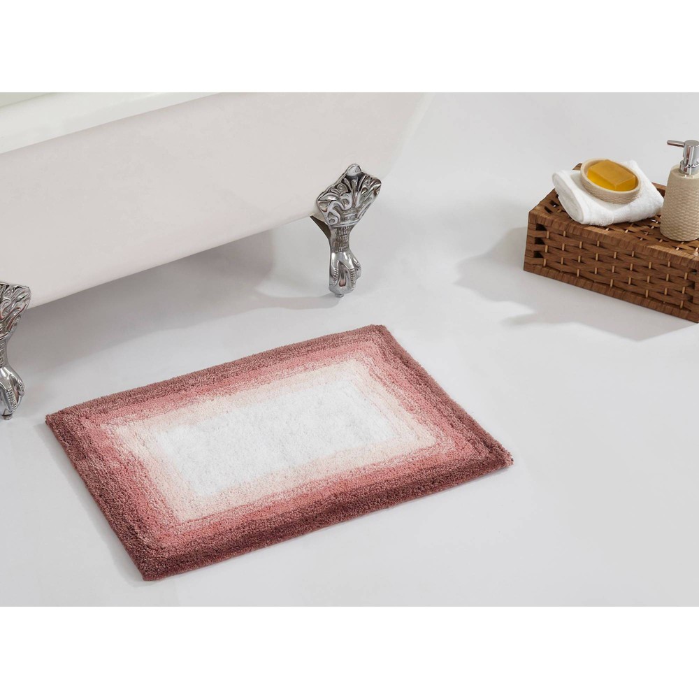 21inx34in Torrent Collection 100% Cotton Bath Rug Rose - Better Trends