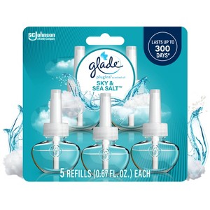 Glade PlugIns Scented Oil Air Freshener Refills - Sky & Sea Salt - 3.35 fl oz/5pk - 1 of 4