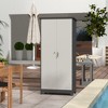 ORRD Waterproof Outdoor Storage Cabinet with Shelves, Tall Weatherproof Garden Cabinet for Patio & Outside, Light Gray - 2 of 4