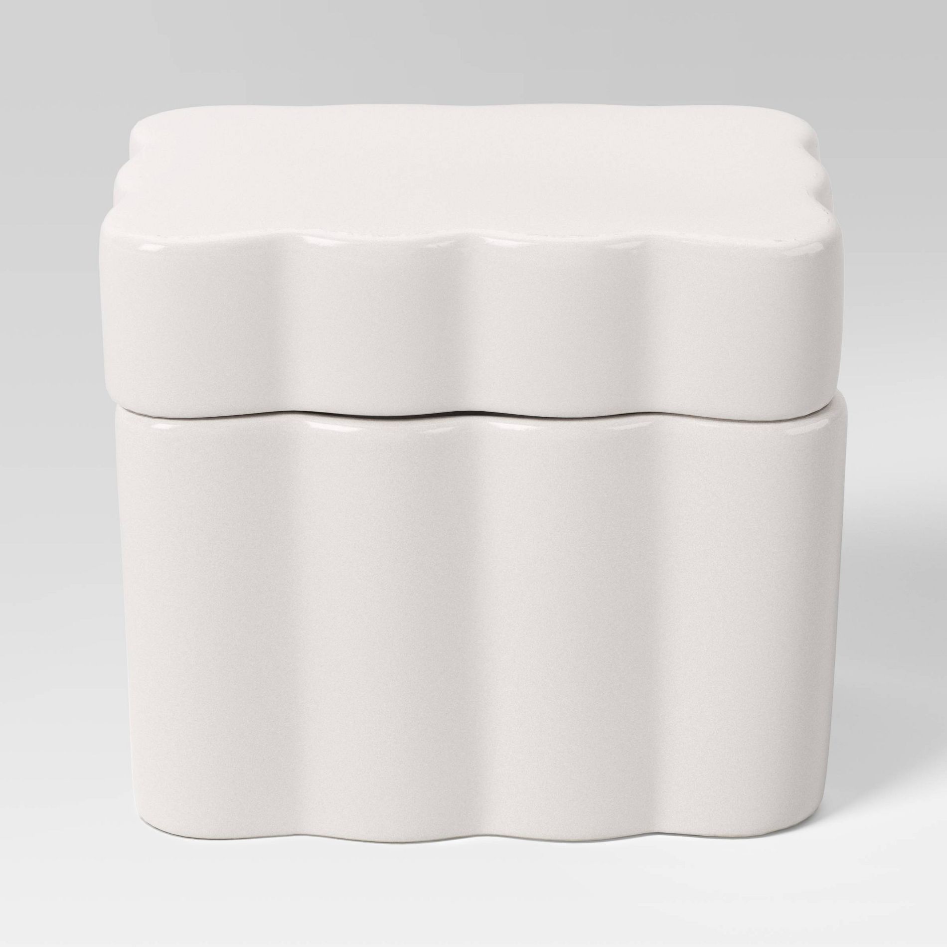 Scalloped Lidded Box White - Room Essentials™