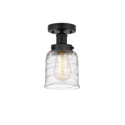 Bell - 1 Light Semi-Flush Mount In Industrial Style-8.25 Inches Tall and 6.5 Inches Wide