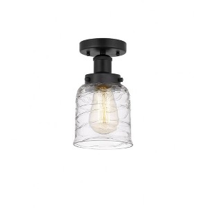 Bell - 1 Light Semi-Flush Mount In Industrial Style-8.25 Inches Tall and 6.5 Inches Wide - 1 of 1