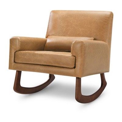 leather rocker glider