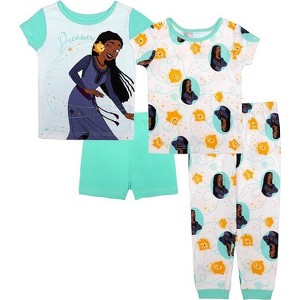 Disney Toddler Girl's Princess 4-Piece Cotton Pajama Sets - 1 of 4