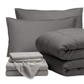 Double Brushed Bed in a Bag Comforter Set by Bare Home