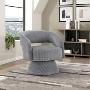 NixBex Modern Swivel Accent Chair Soft Corduroy Plush Seating Living Room Chair Comfy Chair Armchair for Bedroom, Reading Room - 1 of 4