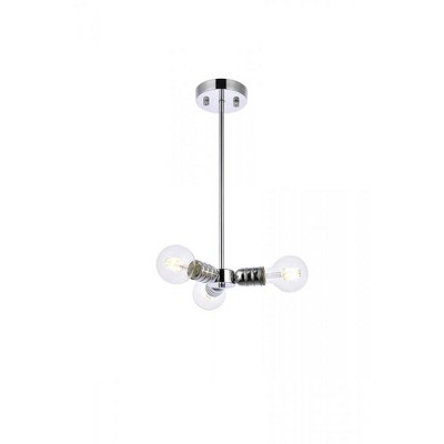 Elegant Lighting Reyes 3 lights chrome pendant