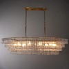 64.7" 12-Lights 4-Tier Large Oval Clear Glass Kitchen Island Chandelier - 2 of 4