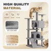 Lyngins 54In Modern Multi-Story Cat Tree,Wooden Cat Tower for Indoor Cats,Cat Condo with Balls & Top Perch & Large Apartment - 4 of 4