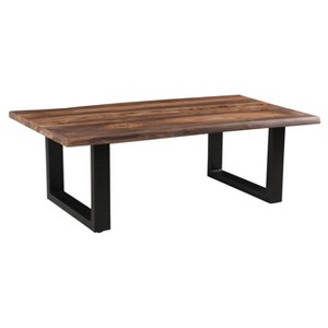 Beckenridge II Occasional Cocktail Table Brown - Treasure Trove Accents: Sheesham Wood, U-Shaped Metal Legs - 1 of 4